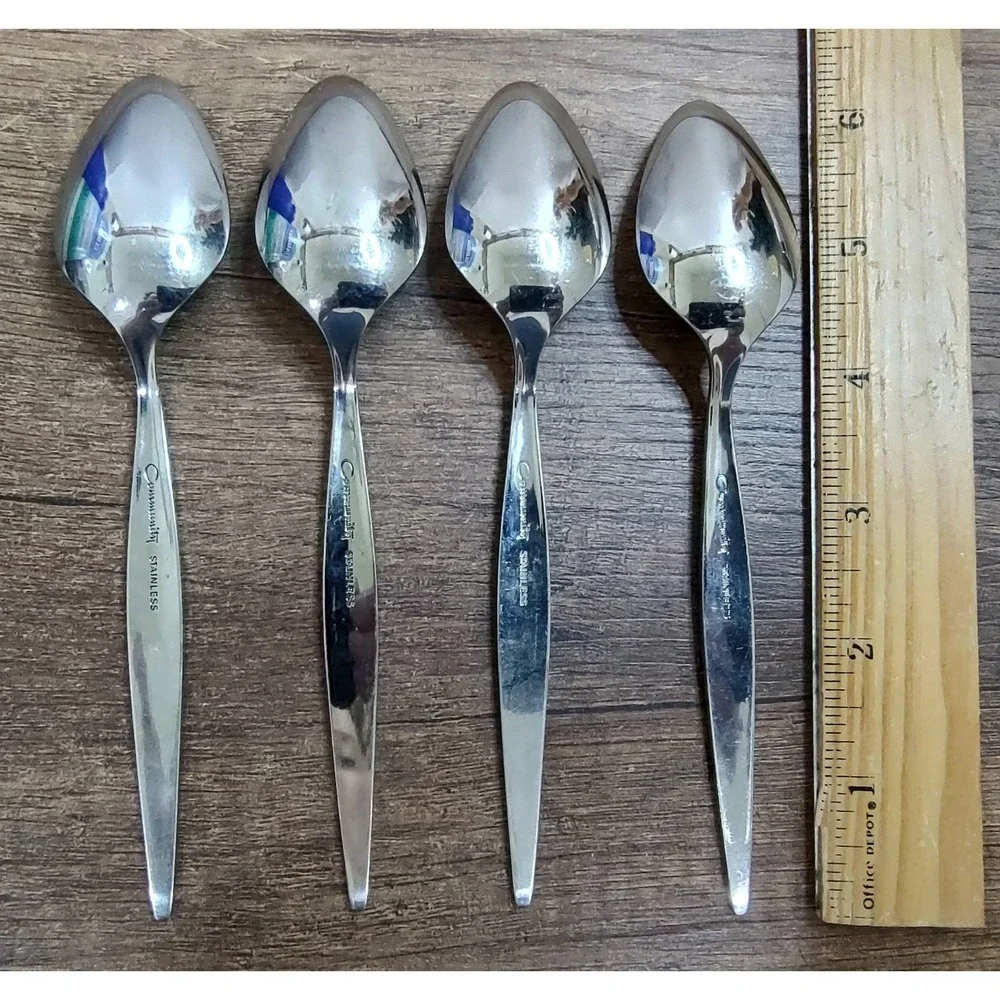 ONEIDA VENETIA Teaspoons (Set of 8) Community Stainless 6 1/8